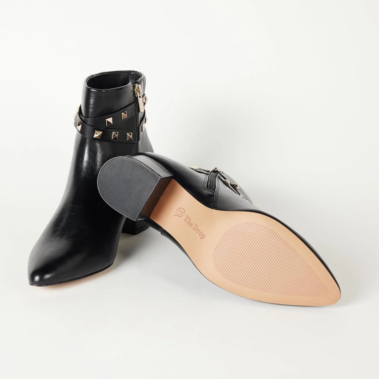 The Drop Women's Jessi Side-Zip Block Heel Ankle Boot