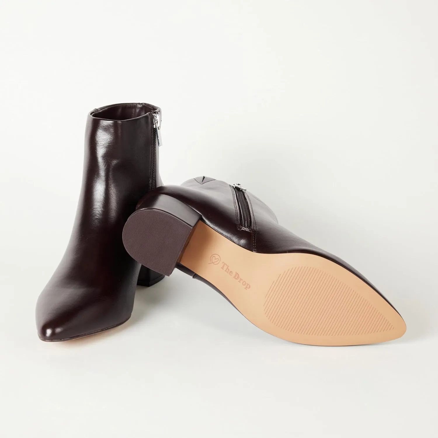 The Drop Women's Jessi Side-Zip Block Heel Ankle Boot