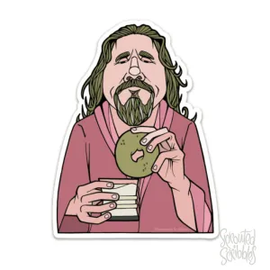 The Dude Sticker - Donut Morning Funny