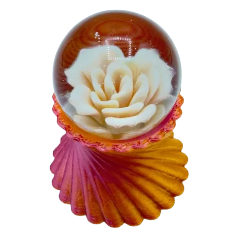 Thick Nick Glass - Flower Implosion Marble