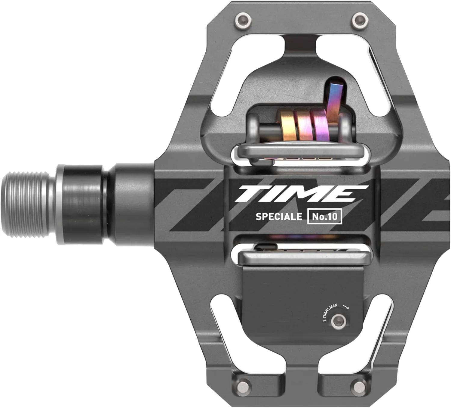 Time Sport Pedals Speciale 10 Small with ATAC Standard Cleats, Dark Grey B1 - High-Performance Mountain Bike Pedals Set