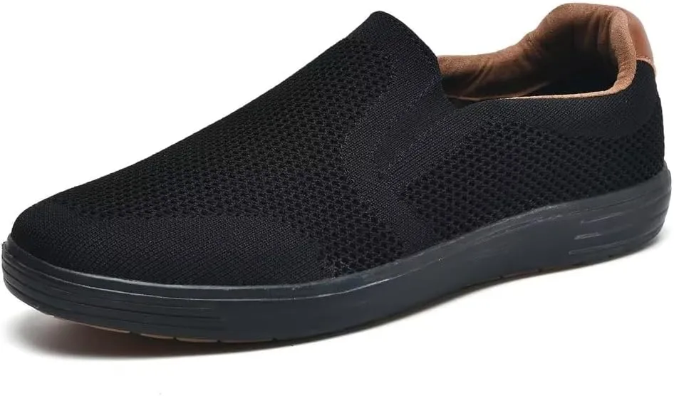 TIOSEBON Men's Mesh Slip on Walking Shoes-Comfortable Drving Loafer Fashion Sneaker