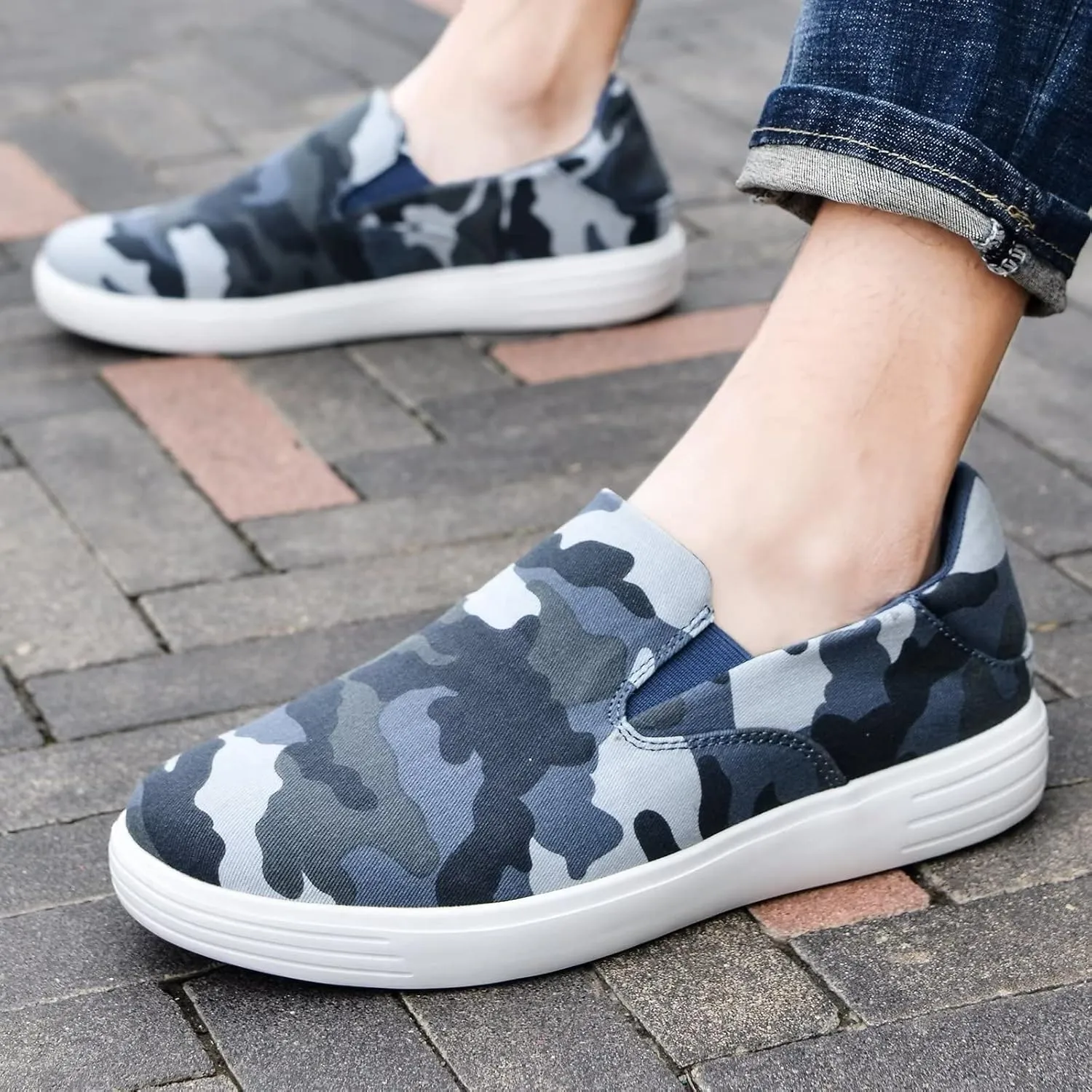 TIOSEBON Men's Mesh Slip on Walking Shoes-Comfortable Drving Loafer Fashion Sneaker