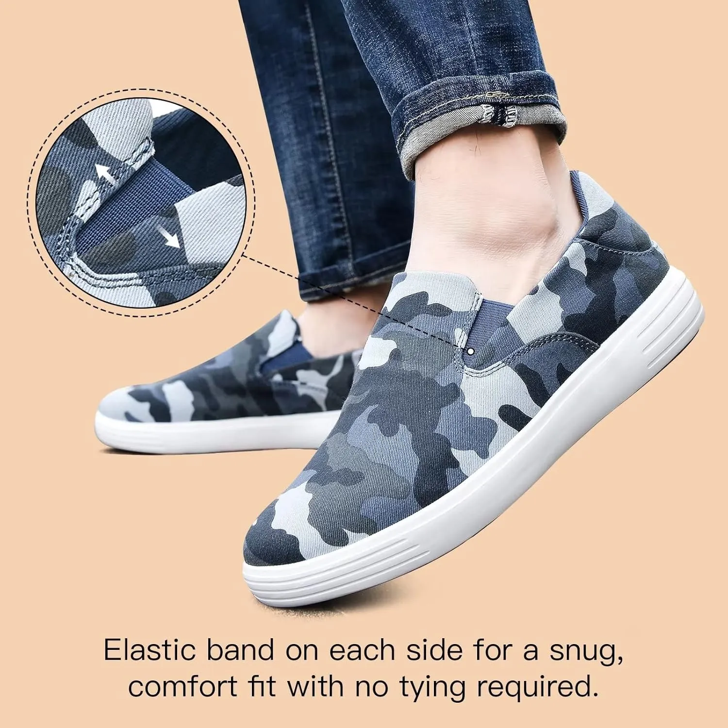 TIOSEBON Men's Mesh Slip on Walking Shoes-Comfortable Drving Loafer Fashion Sneaker
