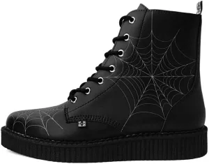 T.U.K. Shoes A9746 Unisex-Adult Boots, Black TUKskin™ 7-Eye Spiderweb Glow Boot