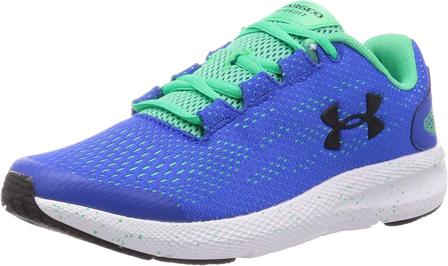 Under Armour unisex child Grade School Charged Pursuit 2 Sneaker, Versa Blue (400 Black, 4 Big Kid US