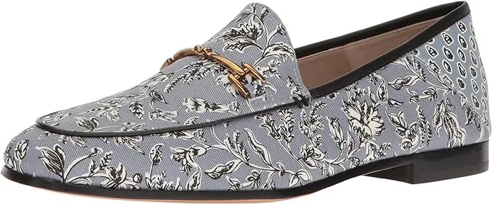 Vamp Chain Attractive Loraine Detailed Classic Printed Fabric Shipping updates Edelman Blue Dusty Loafer Sam