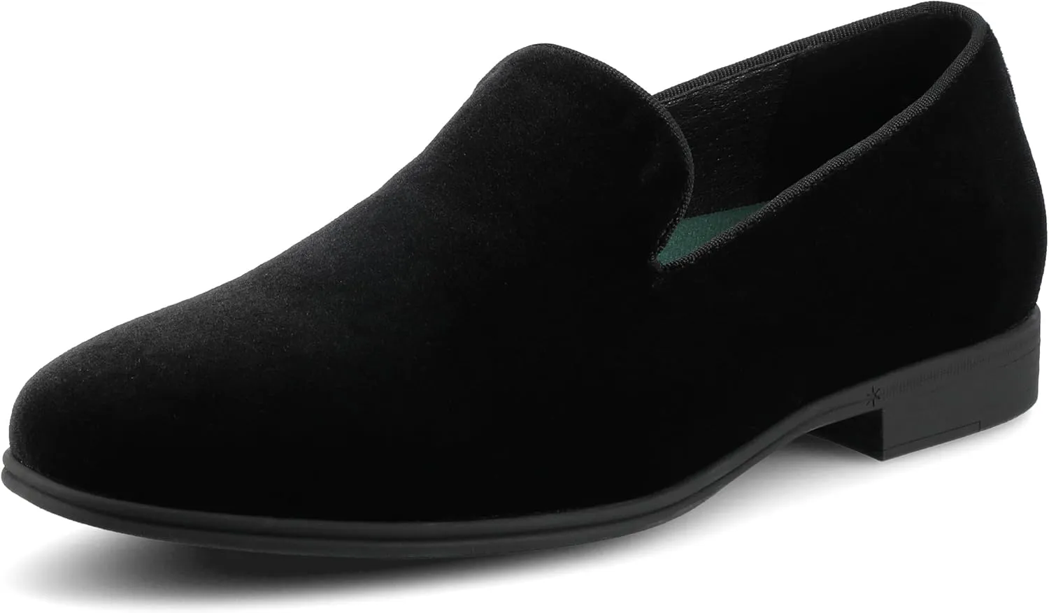 Vance Mens Giovanni Venetian Dress Loafer Black Velour Black Faux Patent Leather Almond-Toe 6mm Vance Comfort System Insole Black Velour 13 Medium Mens US