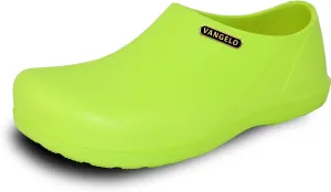 VANGELO Professional Slip Resistant Clog Waterproof Men Work Nurse Shoe Chef Shoe Carlisle Black Lime White Multicolor