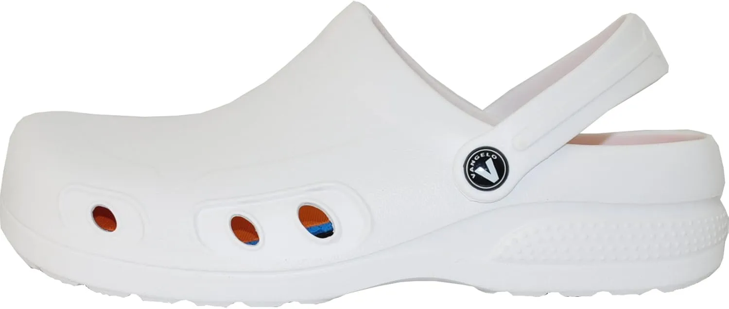 VANGELO Professional Slip Resistant Clog Waterproof Men Work Nurse Shoe Chef Shoe Ritz Black Lime White Multicolor