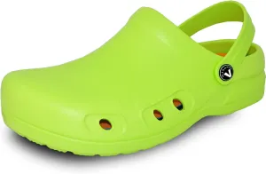VANGELO Professional Slip Resistant Clog Waterproof Women Work Shoe Nurse Shoe Chef Shoe Ritz Black Lime White Multicolor