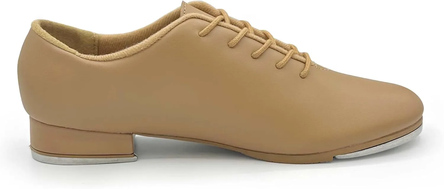 Vegan Leather Oxford Lace Up Tap Shoe, Flexible Molded Sole - Torrin TA05