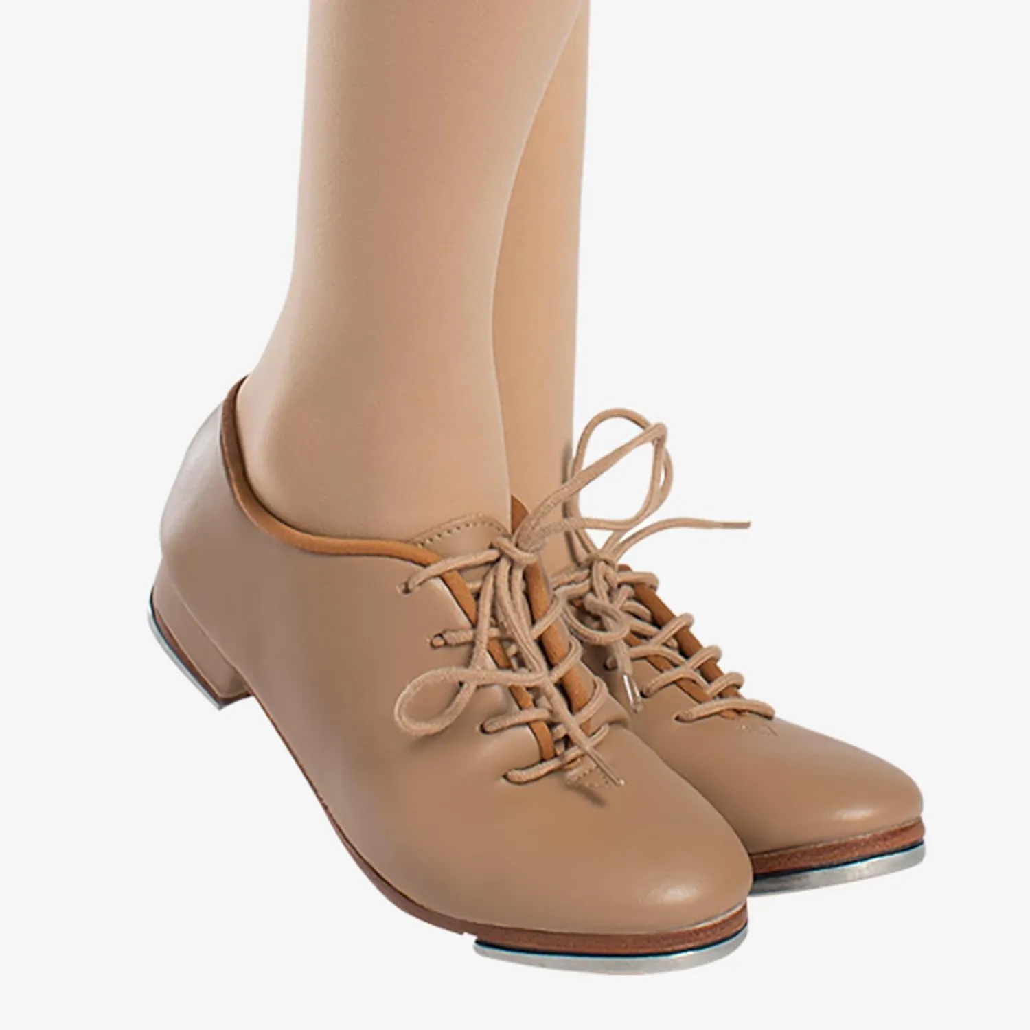 Vegan Leather Oxford Lace Up Tap Shoe, Flexible Molded Sole - Torrin TA05
