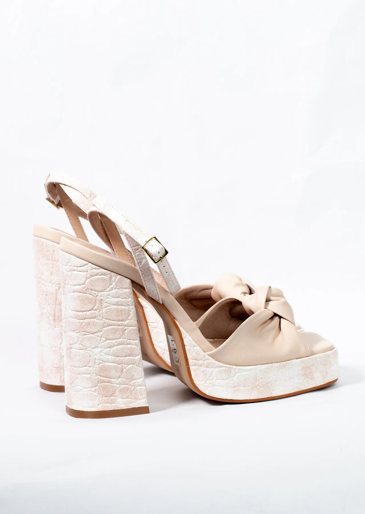 Velora Beige Platform Sandals