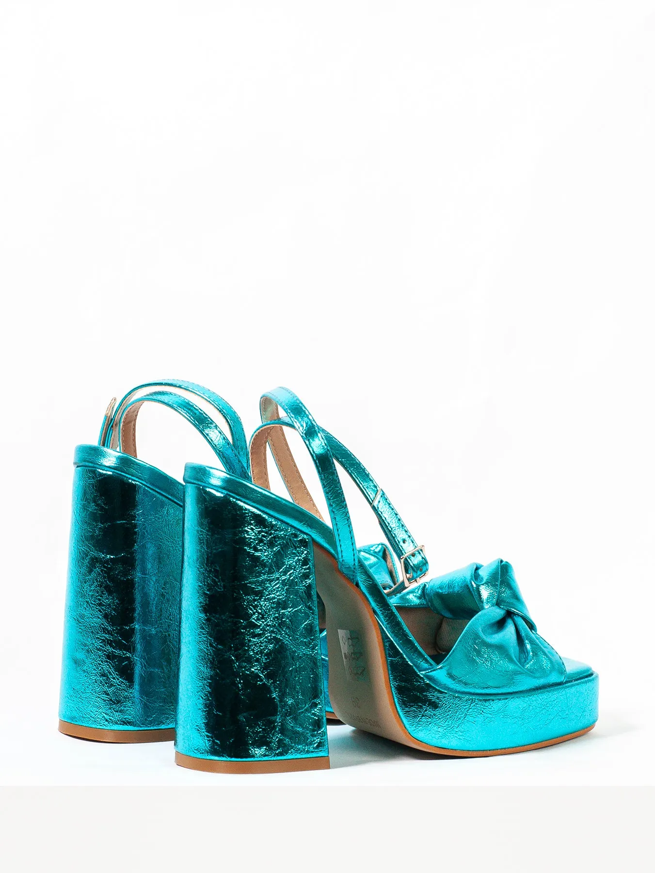 Velora Torquoise Platform Sandals