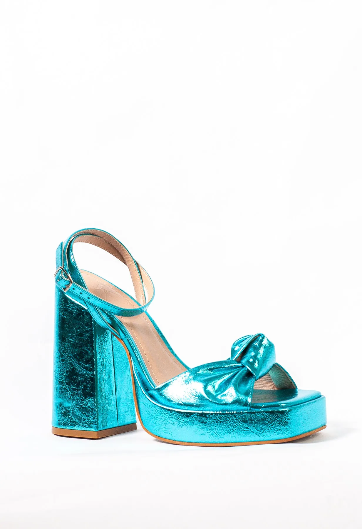 Velora Torquoise Platform Sandals