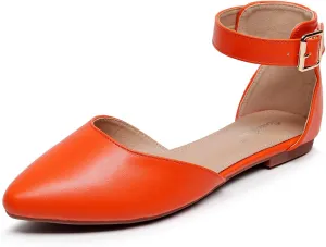 VenusCelia Women's D'Orsay Strap Flat Shoe