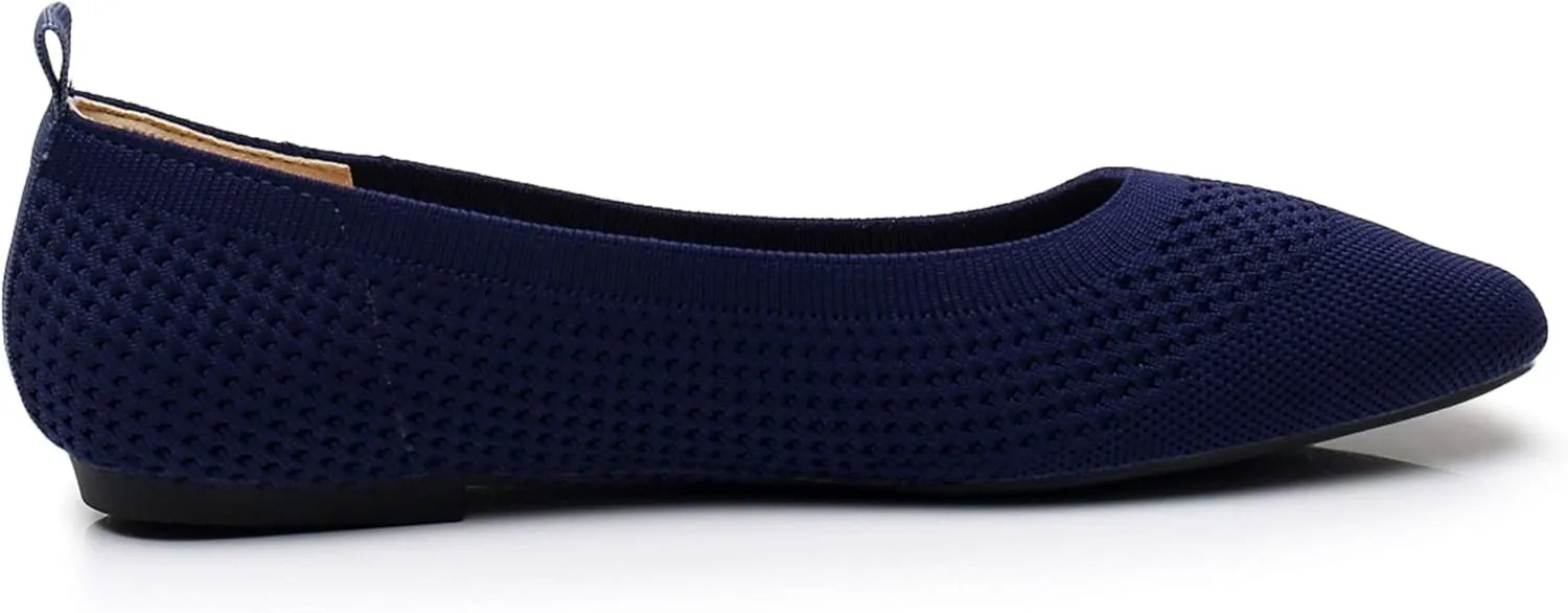 VenusCelia Women's Flexible Knit Flat Shoe
