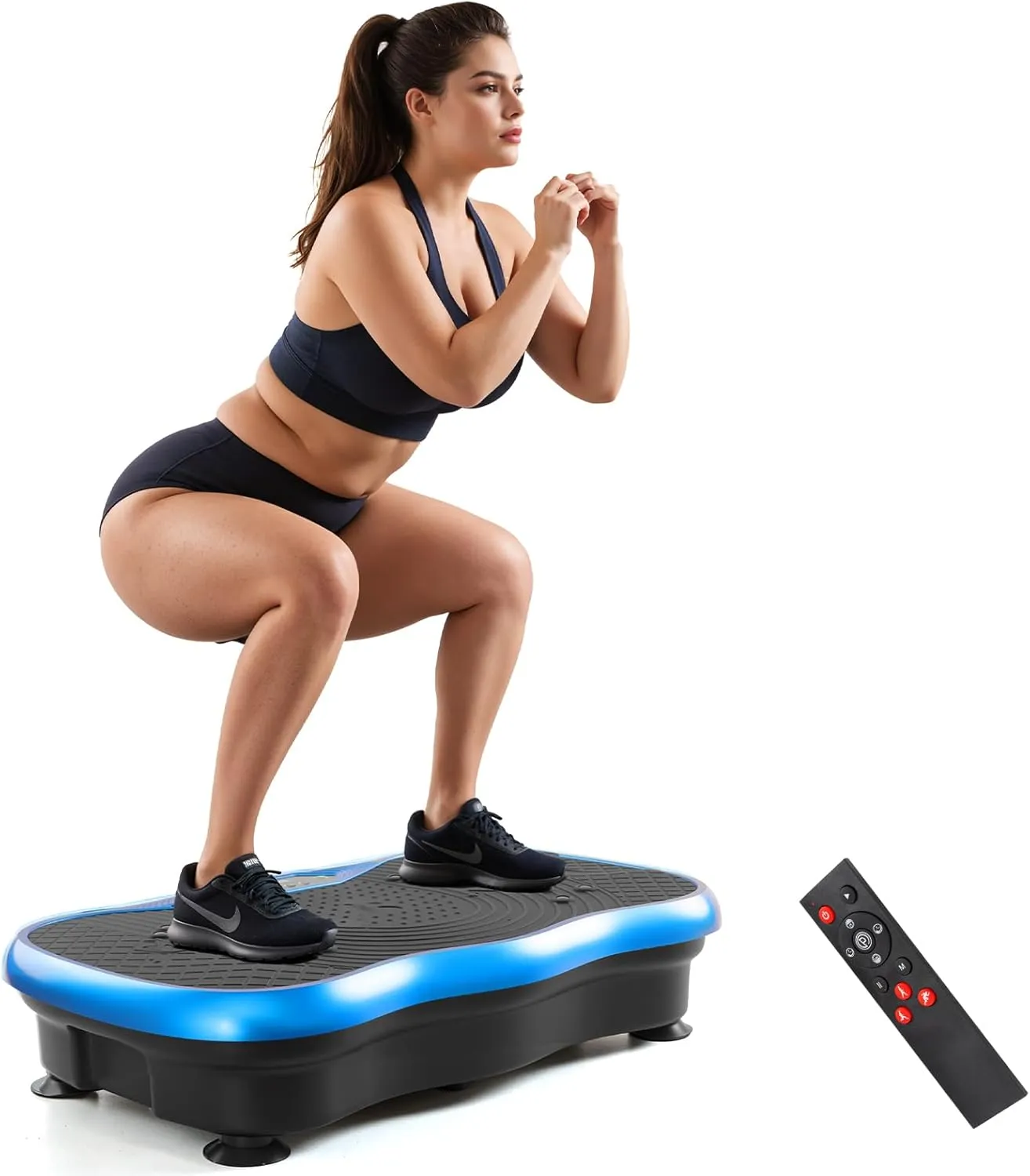 Vibration Plate Exercise Machine，Vibration Plate Fitness Platform Exercise Machine 10 Modes Full Body Workout Vibrating Fitness Platform Weight Loss Women Men Shaping Wellness Home Gym Equipment