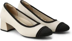 VIVAIA Julie Pro Women's Chic Retro-Inspired Round Toe 4.5cm/ 1.77”High Heels Slip on Dress Chunky Pumps Ideal for Commuting, Socializing, PartyRound-Toe Chunky Heels