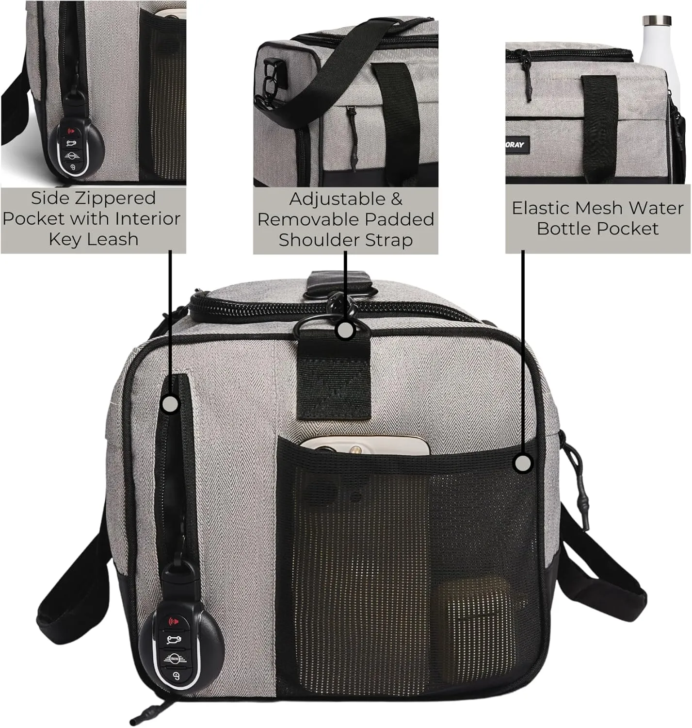 Vooray 22L Boost Duffel Bag – Small Travel & Sports Gym Bag for Women and Men with Shoe Pocket, Weekender for Overnight Football, Travel, Hospital Stays or Workout