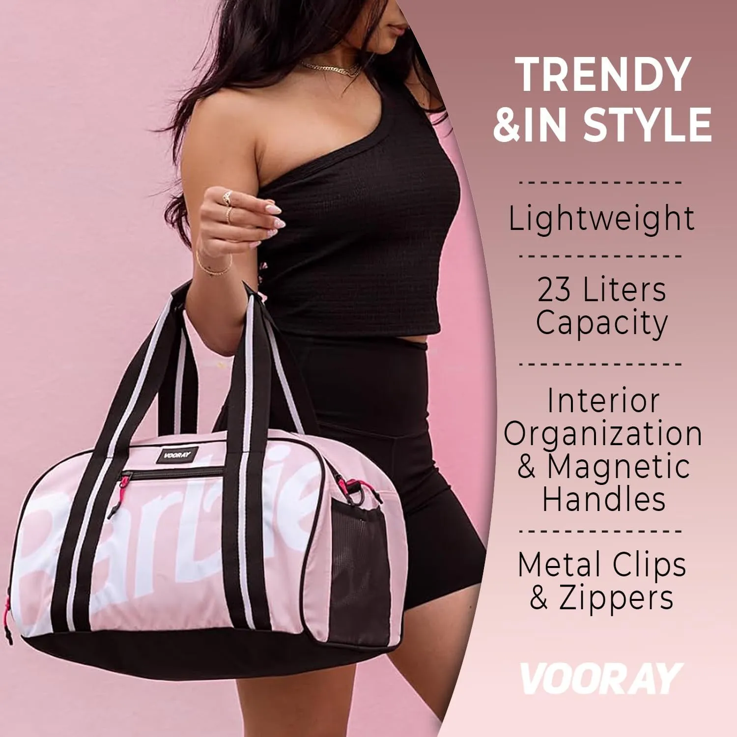 Vooray Burner Gym Duffel Bag, Gym Bag for Women and Men with Shoe Compartment, Weekender, Overnight & Travel Duffel for Sports and Workout