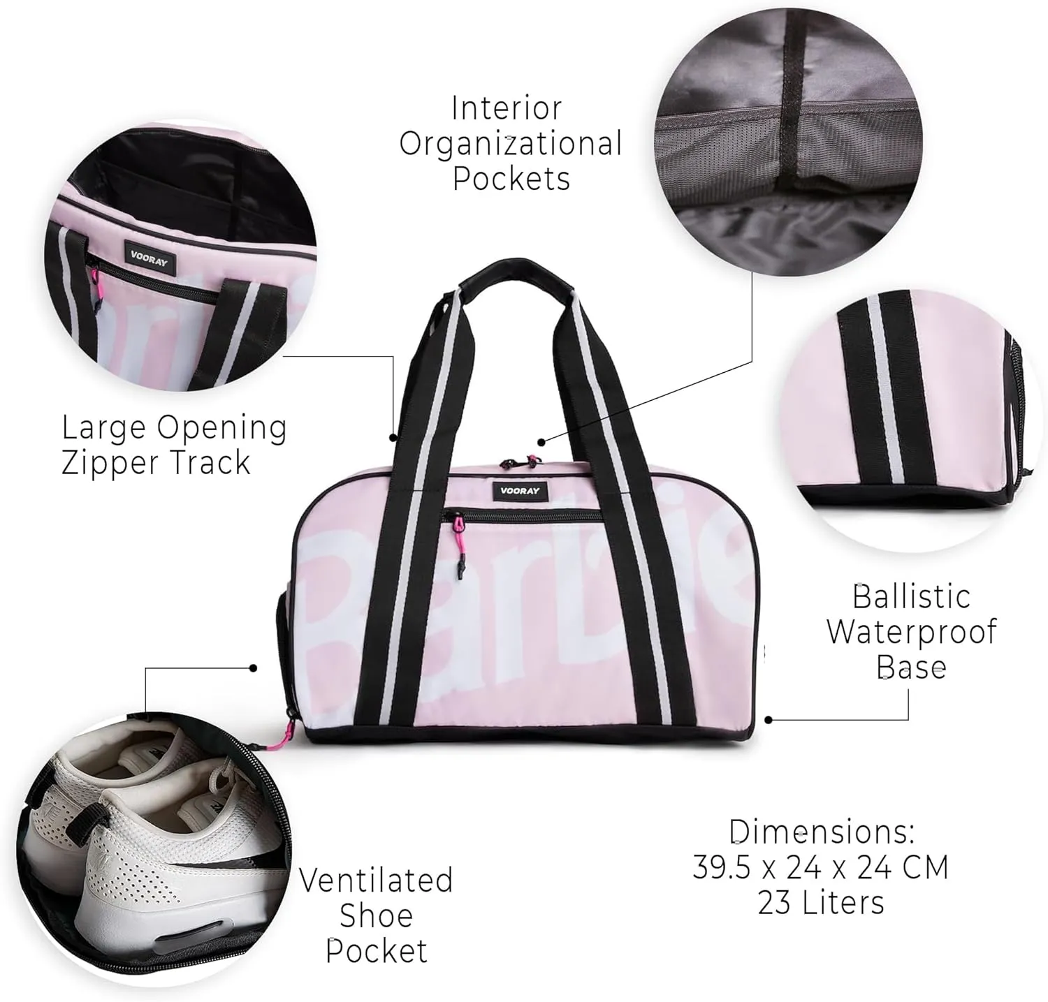 Vooray Burner Gym Duffel Bag, Gym Bag for Women and Men with Shoe Compartment, Weekender, Overnight & Travel Duffel for Sports and Workout