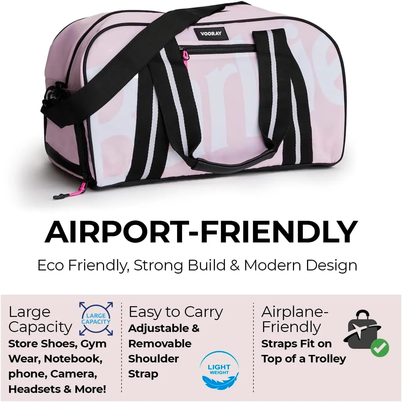 Vooray Burner Gym Duffel Bag, Gym Bag for Women and Men with Shoe Compartment, Weekender, Overnight & Travel Duffel for Sports and Workout