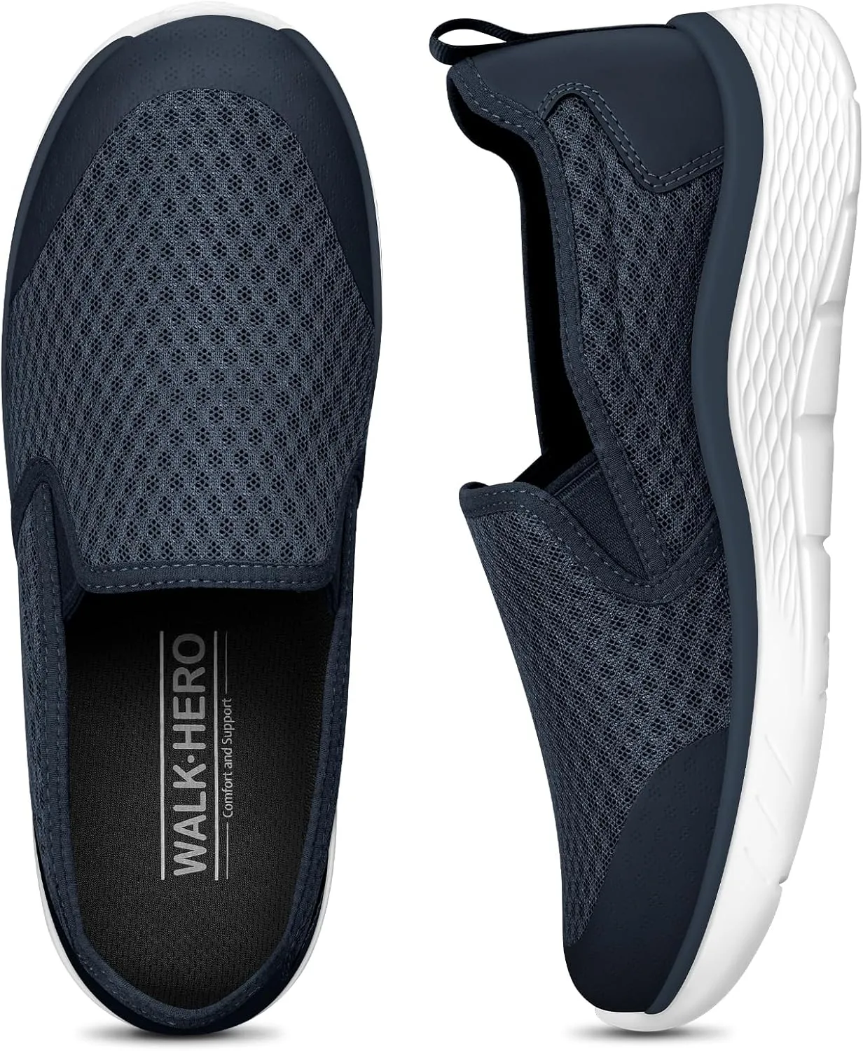 Walking Shoes Women for Plantar Fasciitis, Lightweight Orthopedic Womens Slip on Shoes, Breathable Mesh Upper Casual Loafers for Women with Flexible Instep
