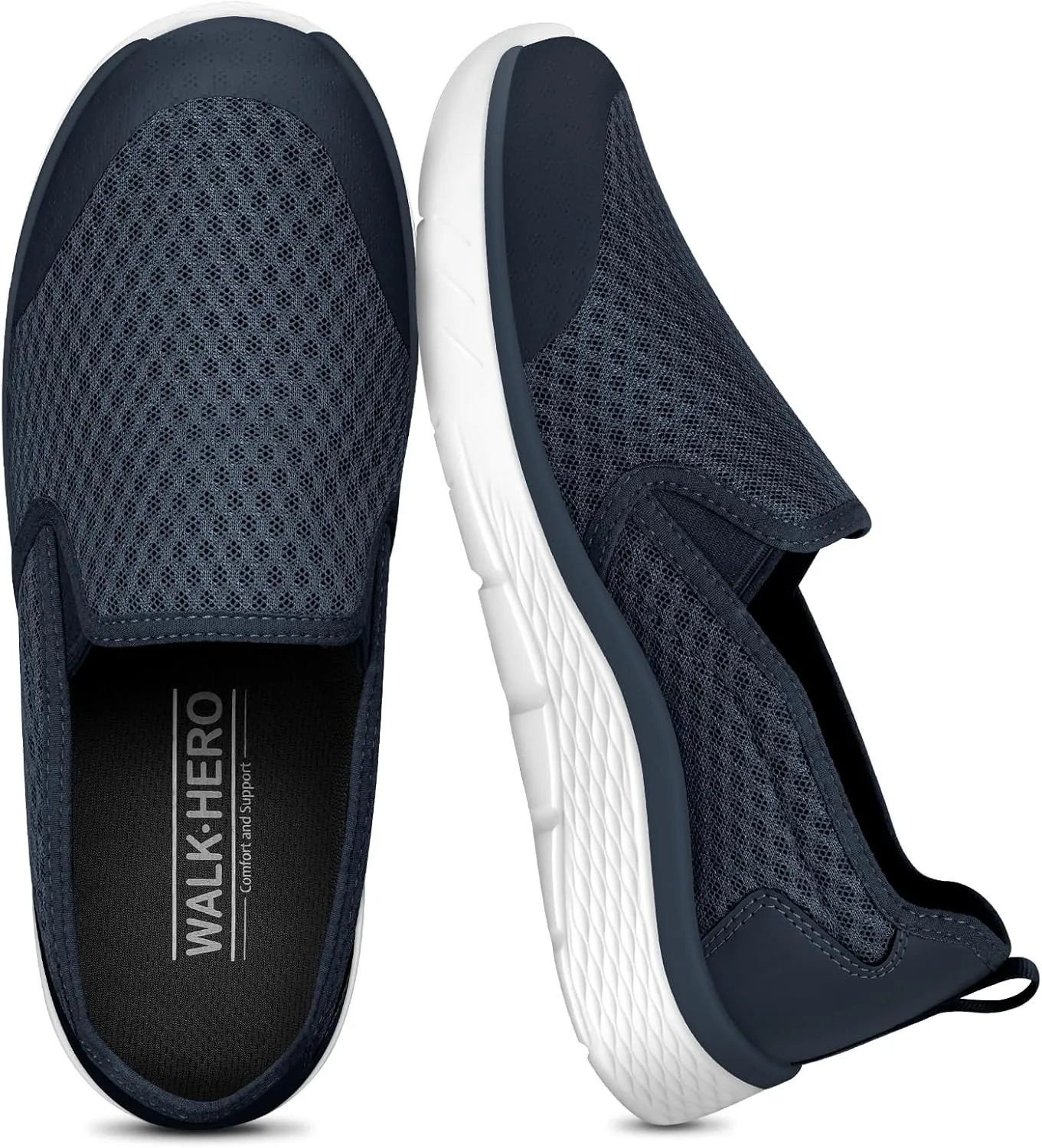 Walking Shoes Women for Plantar Fasciitis, Lightweight Orthopedic Womens Slip on Shoes, Breathable Mesh Upper Casual Loafers for Women with Flexible Instep