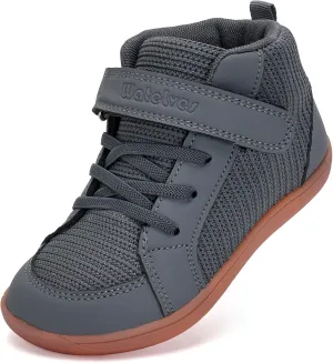 WateLves Toddler Little Kids Wide Barefoot Shoes Boys Girls Winter High Top Minimalist Sneakers Boots Walking Shoes for Indoor Outdoor | Naturally Splay | Flexible Fit
