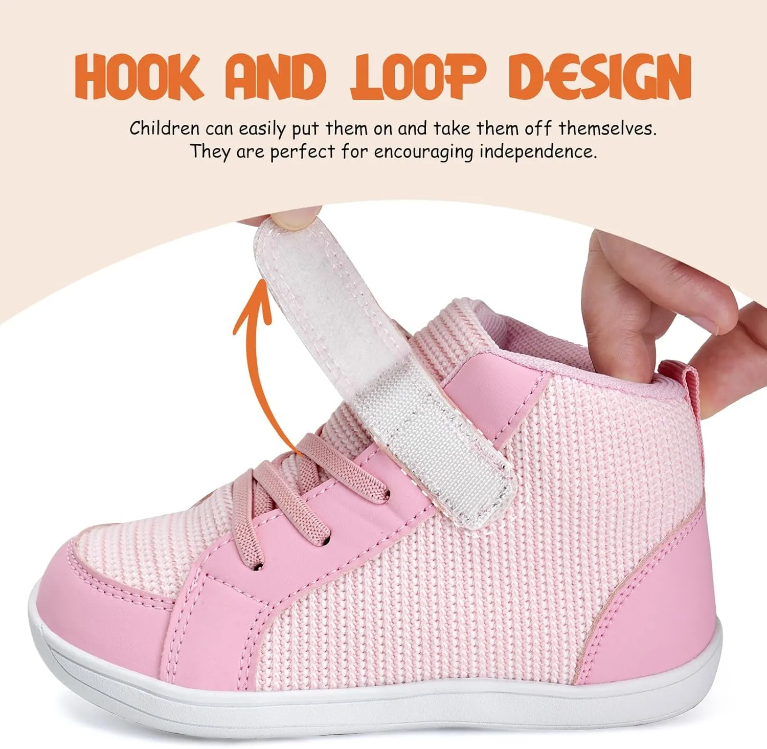 WateLves Toddler Little Kids Wide Barefoot Shoes Boys Girls Winter High Top Minimalist Sneakers Boots Walking Shoes for Indoor Outdoor | Naturally Splay | Flexible Fit