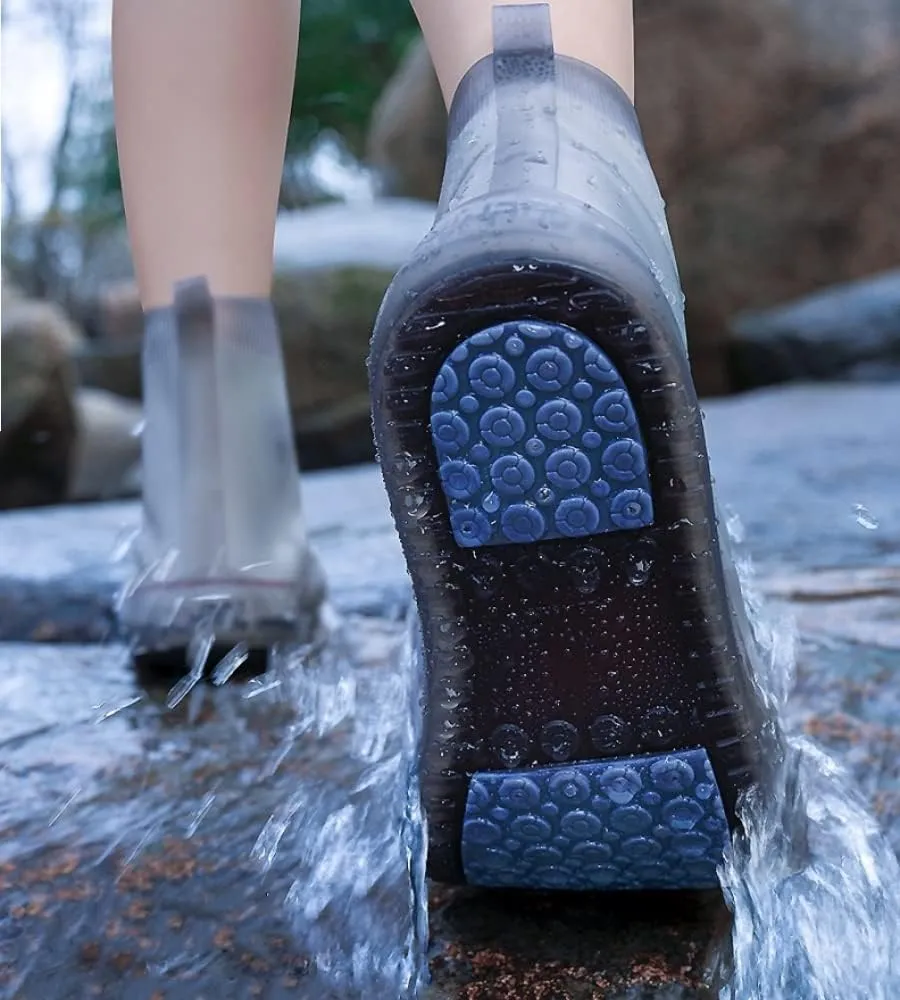 Waterproof Shoe Covers, Reusable Shoe Covers Non-Slip Shoes Boots for Outdoor Cycling Camping Fishing Travel