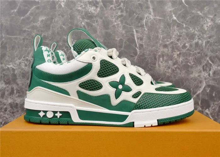 WHITE LV SKATE LOUIS GREEN Trackable Virtual VUITTON SNEAKER
