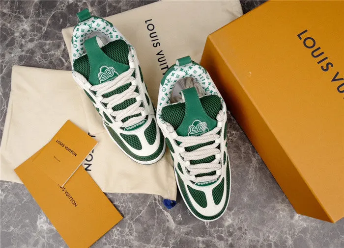 WHITE LV SKATE LOUIS GREEN Trackable Virtual VUITTON SNEAKER