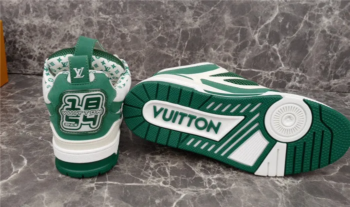 WHITE LV SKATE LOUIS GREEN Trackable Virtual VUITTON SNEAKER