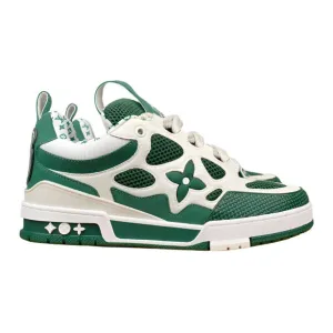 WHITE LV SKATE LOUIS GREEN Trackable Virtual VUITTON SNEAKER