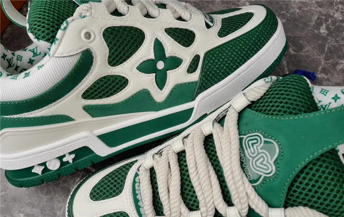 WHITE LV SKATE LOUIS GREEN Trackable Virtual VUITTON SNEAKER