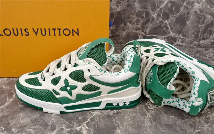WHITE LV SKATE LOUIS GREEN Trackable Virtual VUITTON SNEAKER