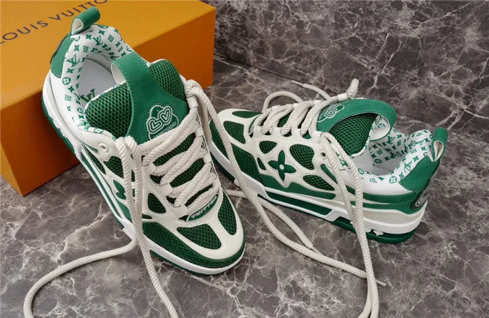 WHITE LV SKATE LOUIS GREEN Trackable Virtual VUITTON SNEAKER