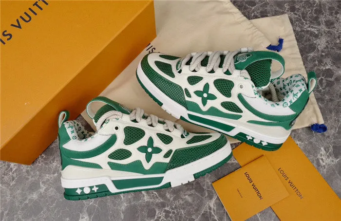 WHITE LV SKATE LOUIS GREEN Trackable Virtual VUITTON SNEAKER