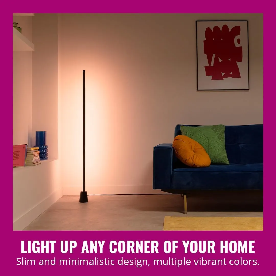 WiZ Gradient Floor Light – RGBIC Displays Multiple Colors at Once – Easy Setup and Sleek Design – Connects to Your Wi-Fi - Voice/App Control, Works with Google Home, Alexa and HomeKit