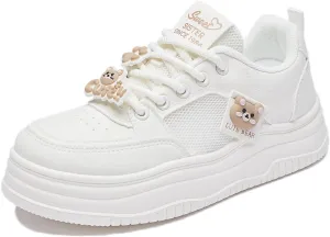 Women's Cute Breathable Walking Shoes Y2K Comfort Lightweight Platform Sneakers Casual Campus Sport Work
