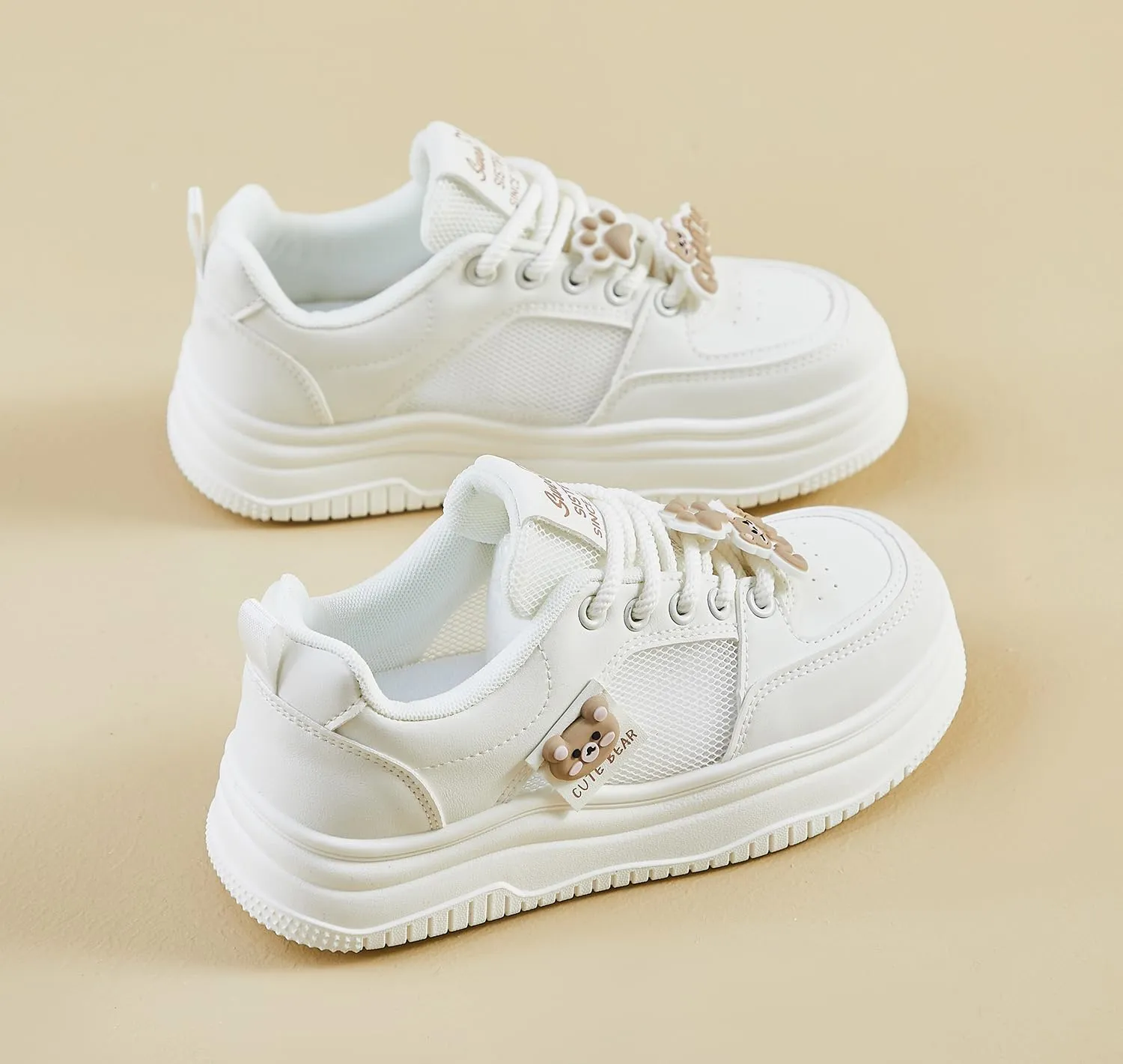 Women's Cute Breathable Walking Shoes Y2K Comfort Lightweight Platform Sneakers Casual Campus Sport Work