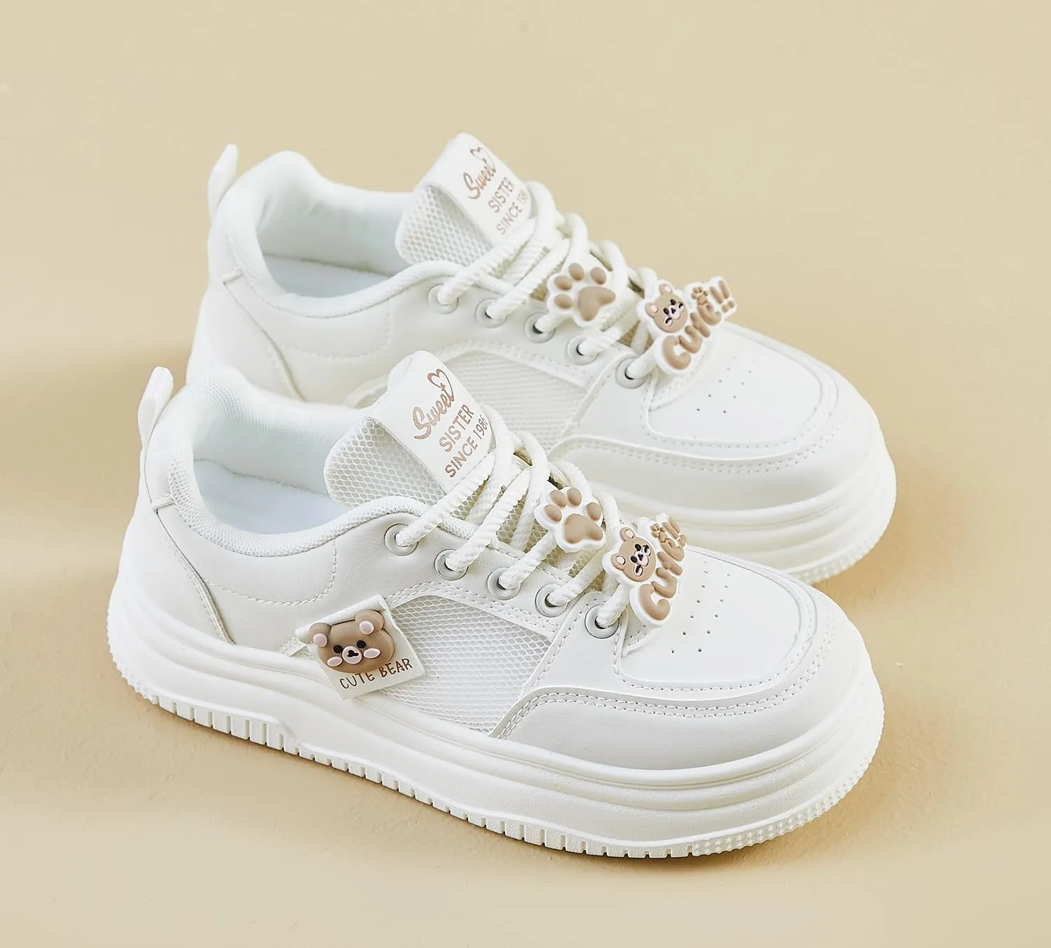 Women's Cute Breathable Walking Shoes Y2K Comfort Lightweight Platform Sneakers Casual Campus Sport Work