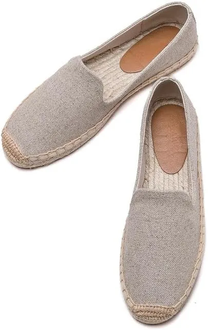 Women's Flat Espadrilles - Soft Women Sneakers Handcrafted Canvas Espadrille Fashion Simple Design Non-Slip Sole Suitable for Summer,Spring,Autumn