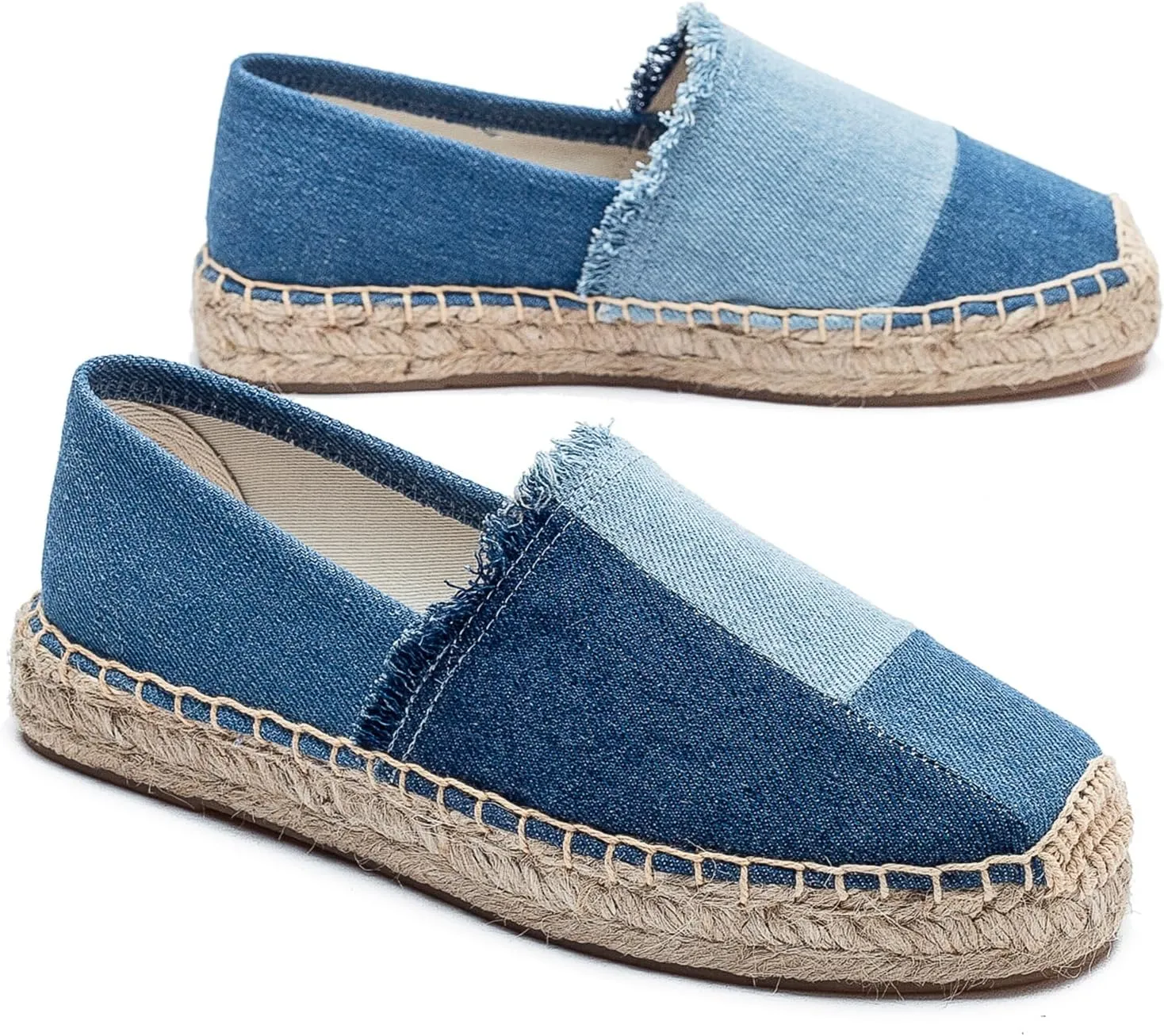 Women's Flat Espadrilles - Soft Women Sneakers Handcrafted Canvas Espadrille Fashion Simple Design Non-Slip Sole Suitable for Summer,Spring,Autumn