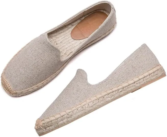 Women's Flat Espadrilles - Soft Women Sneakers Handcrafted Canvas Espadrille Fashion Simple Design Non-Slip Sole Suitable for Summer,Spring,Autumn