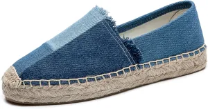 Women's Flat Espadrilles - Soft Women Sneakers Handcrafted Canvas Espadrille Fashion Simple Design Non-Slip Sole Suitable for Summer,Spring,Autumn