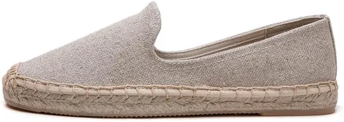 Women's Flat Espadrilles - Soft Women Sneakers Handcrafted Canvas Espadrille Fashion Simple Design Non-Slip Sole Suitable for Summer,Spring,Autumn